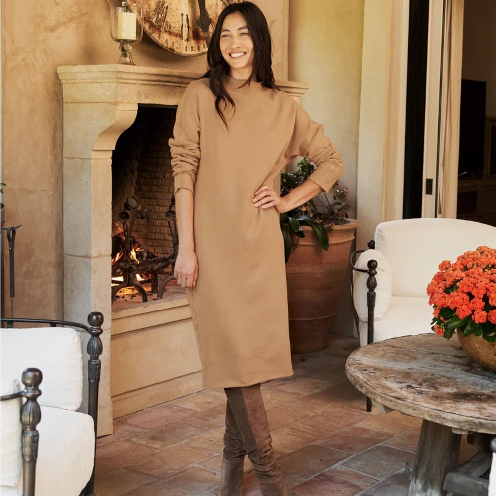 Frank & Eileen Isabella dress in Camel, small